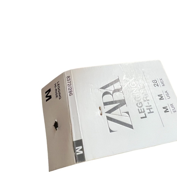 NWT Zara Stretch Leggings - Black - Rhinestone Side Edging - Inseam 27 - Picture 8 of 10